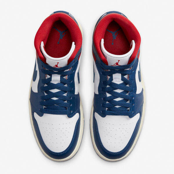 Air Jordan 1 Mid White/Gym Red/Sail/French Blue