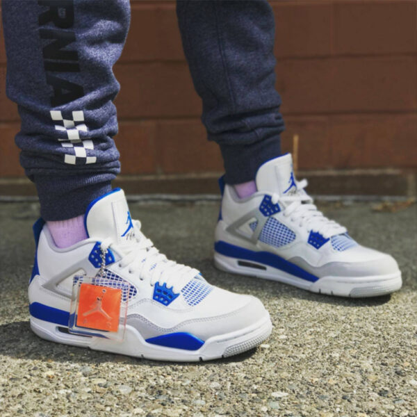 Jordan 4 Retro White Military Blue