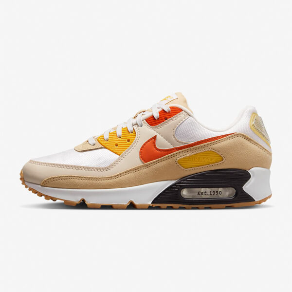 Air Max 90 SE – Summit White/Sesame/Lemon Wash/Safety Orange