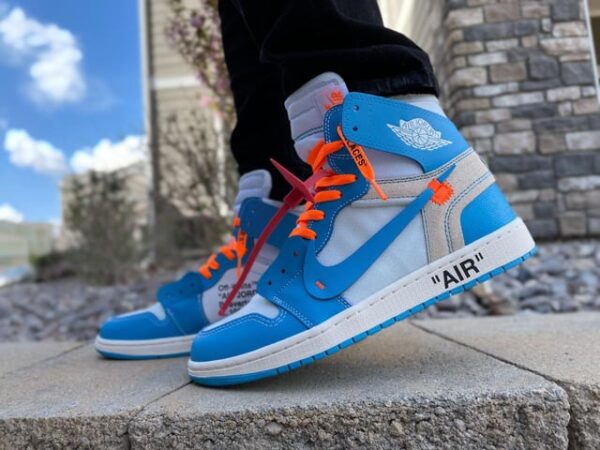 Off White X Air Jordan 1 High UNC Blue White