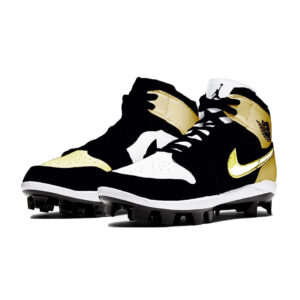 Gold Toe Jordan 1 Retro Cleats