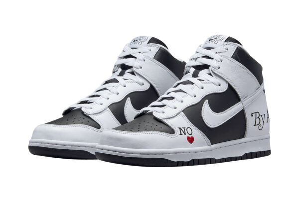 Supreme X Nike SB Dunk High By Any Means Black White