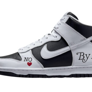 Supreme X Nike SB Dunk High By Any Means Black White