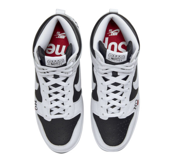 Supreme X Nike SB Dunk High By Any Means Black White