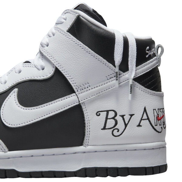 Supreme X Nike SB Dunk High By Any Means Black White