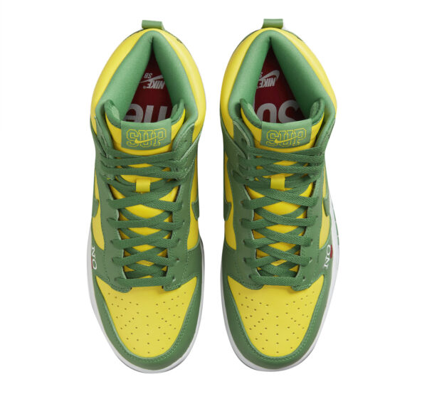 Supreme X Nike SB Dunk High By Any Means Varsity Maize