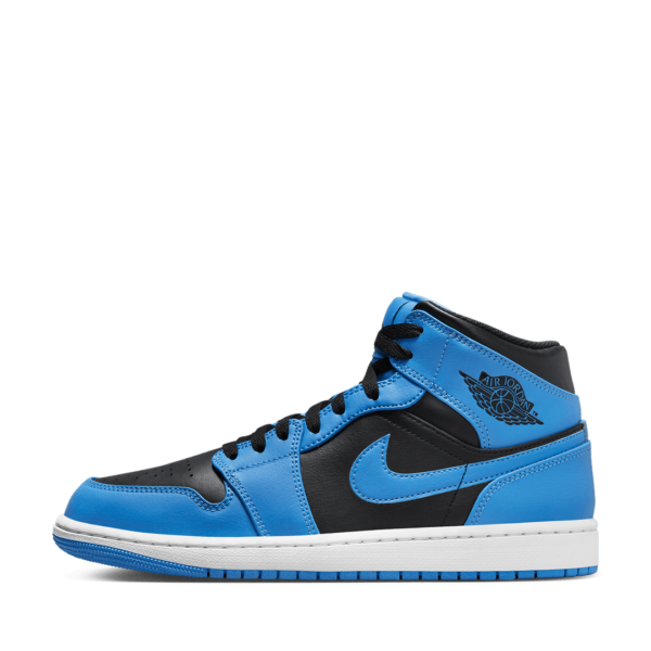 Air Jordan 1 Mid University Blue and Black