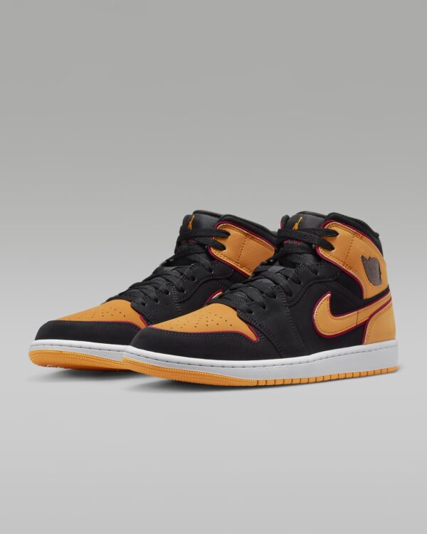 Air Jordan 1 Mid Fat Tongue Black Orange