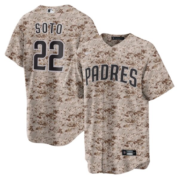 Jerseys Men’s San Diego Padres Juan Soto Nike Camo USMC Alternate Replica