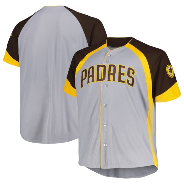 Men’s San Diego Padres Profile Gray Big & Tall Colorblock