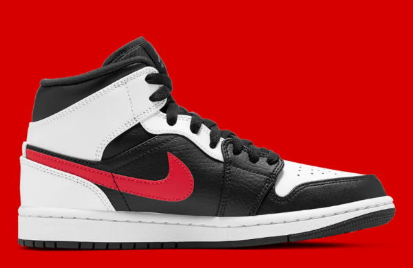 Air Jordan 1 Mid Black Chile Red White