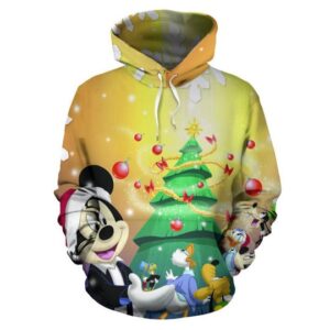 Disney Mickey Christmas Tree Unisex 3D Hoodie