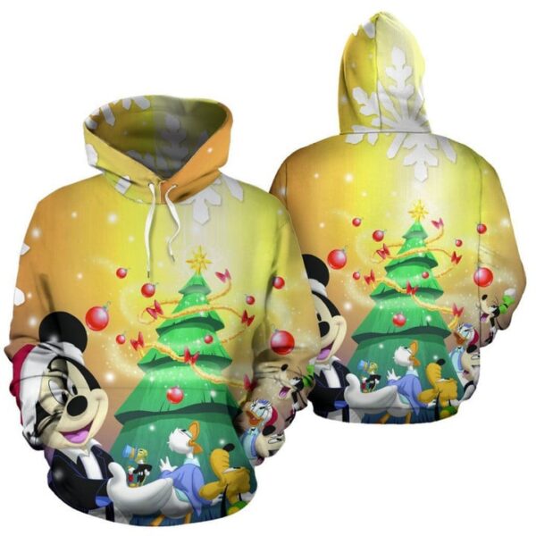 Disney Mickey Christmas Tree Unisex 3D Hoodie