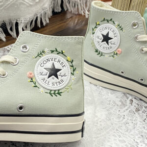 Embroidered Converse High Tops Sweet Flowers