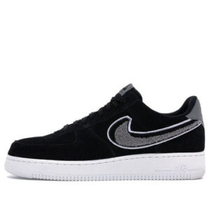 Air Force 1 Low 3D Chenille Swoosh Black Cool Grey