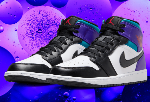 Air Jordan 1 Mid Court Purple Tropical Twist