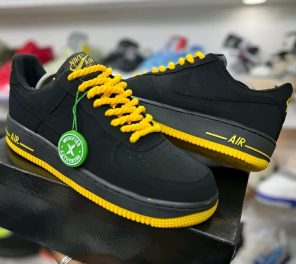 Nike Air Force 1 Rope Laces (Black/Yellow)