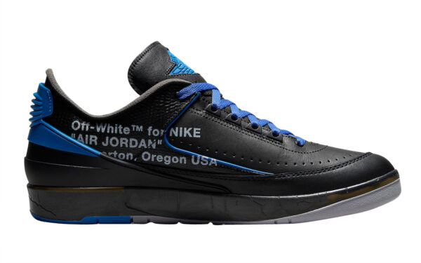 Off-White x Air Jordan 2 Low Black Varsity Royal