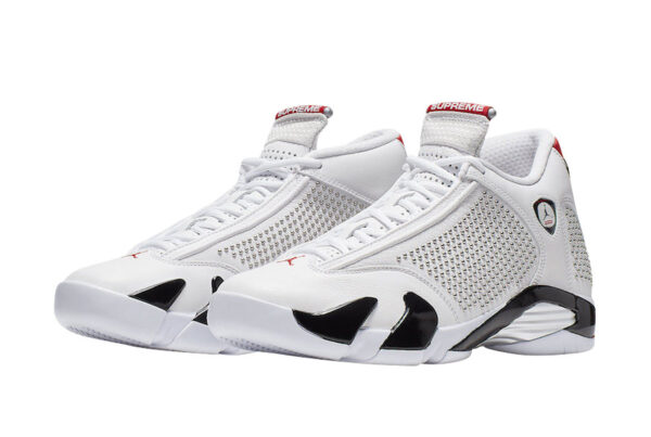 Supreme x Air Jordan 14 White University Red