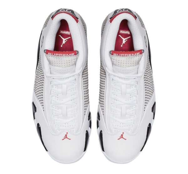 Supreme x Air Jordan 14 White University Red