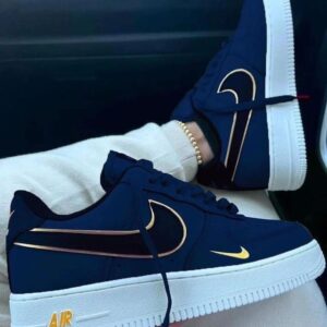 Acid Blue Black Yellow Nike Air Force 1 Custom