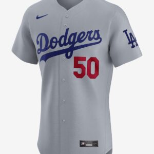 Mookie Betts Los Angeles Dodgers Mens Nike Dri-FIT ADV MLB Elite Jersey – Gray