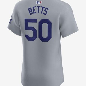 Mookie Betts Los Angeles Dodgers Mens Nike Dri-FIT ADV MLB Elite Jersey – Gray