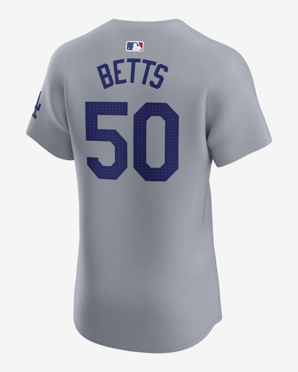 Mookie Betts Los Angeles Dodgers Mens Nike Dri-FIT ADV MLB Elite Jersey – Gray