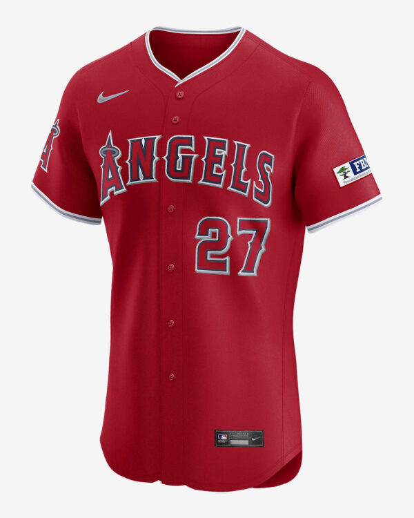 Mike Trout Los Angeles Angels Nike Dri-FIT ADV MLB Elite Jersey -Red