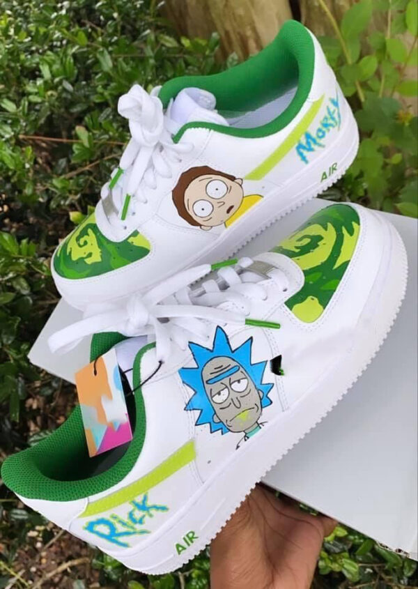 Rick and Morty Green Air Force 1 Custom