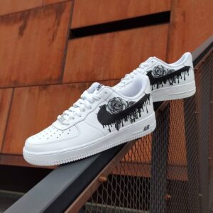 Rose Black Drips Air Force 1 Custom