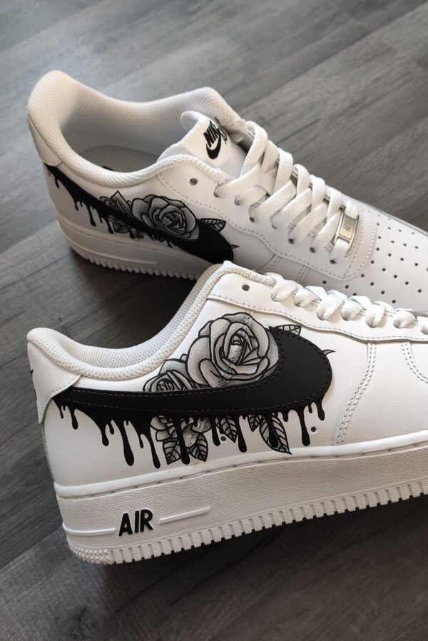 Rose Black Drips Air Force 1 Custom