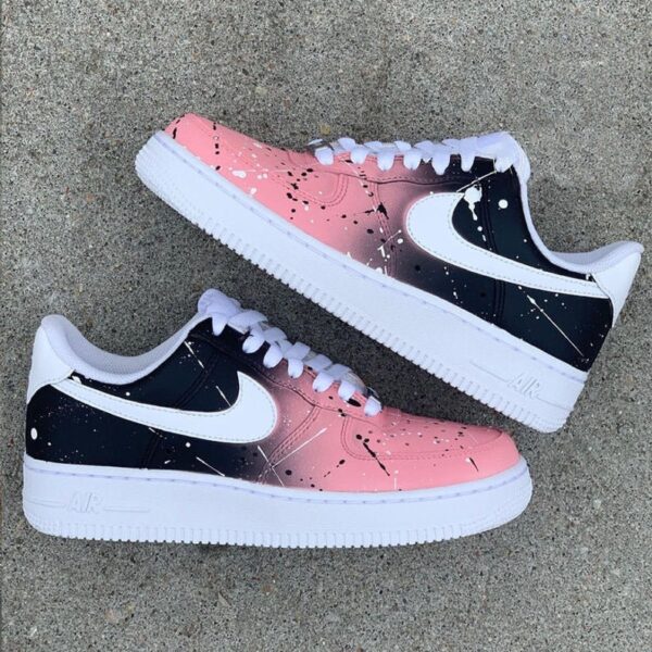 Pink and Black Faded Air Force 1 Custome