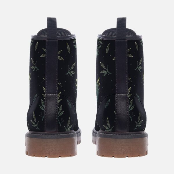 Forest Witch Moon Leather Boots Fleece Fur Boots